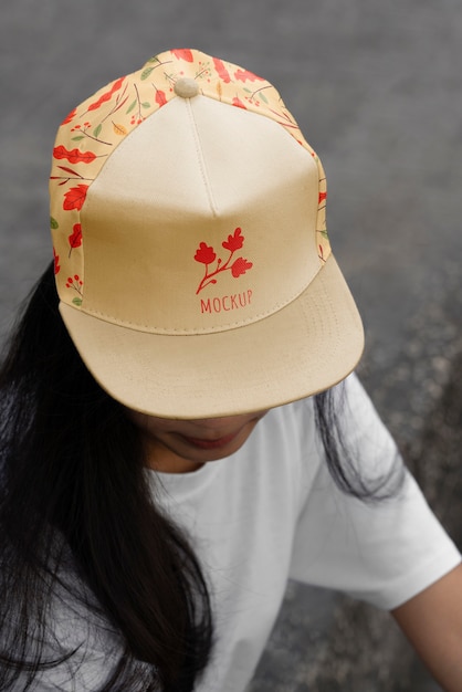 Snapback cap mockup design