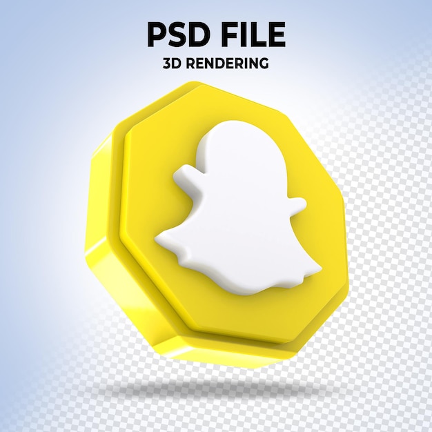 Snapchat logo 3D Style