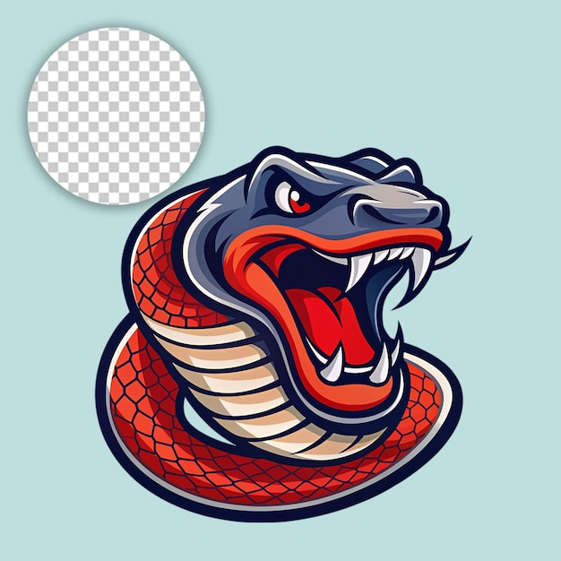 Snazzy King Cobra Snake Mascot PNG