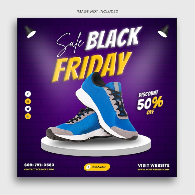 Sneakers Sale Social Media Post Template PSD