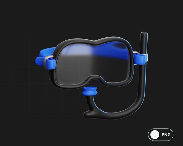 Snorkel 3d illustration