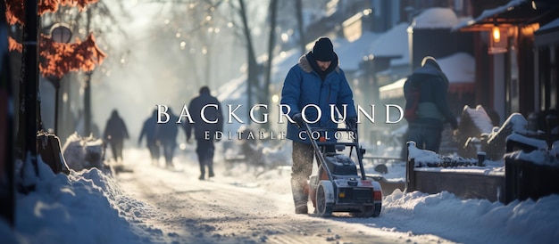 PSD snow blowers clear city streets with little sunlight