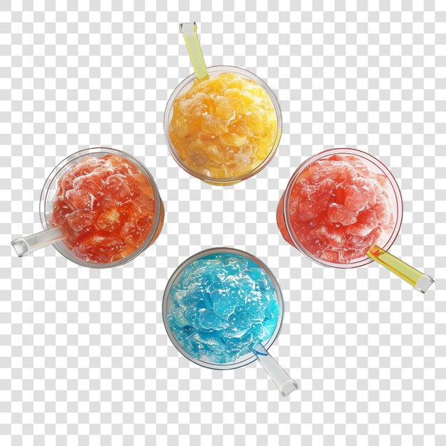 PSD snow cones food realisticisolated on a transparent background