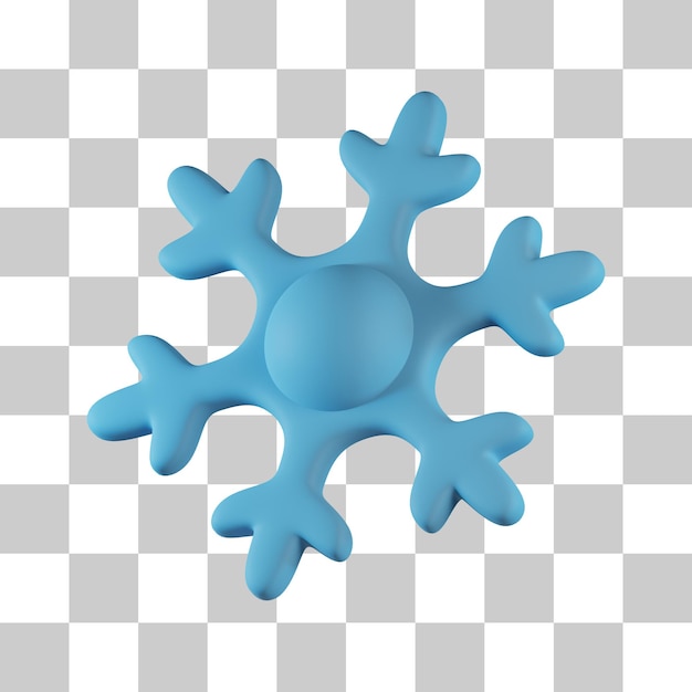 Snow Crystals 3D Icon