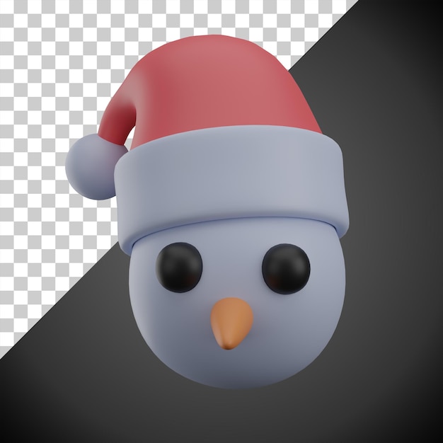 Snow Head 3D render Illustration icon