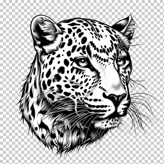 PSD snow leopard isolated on transparent background