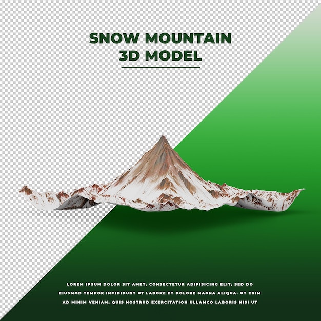 Snow Mountain 3D isolated model