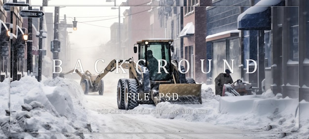 PSD snow removal in city street