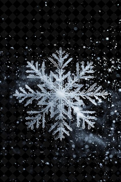 PSD snowflake on a black background