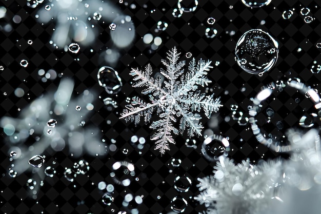 a snowflake is shown on a black background