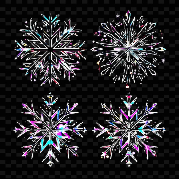 PSD snowflake that is on a black background