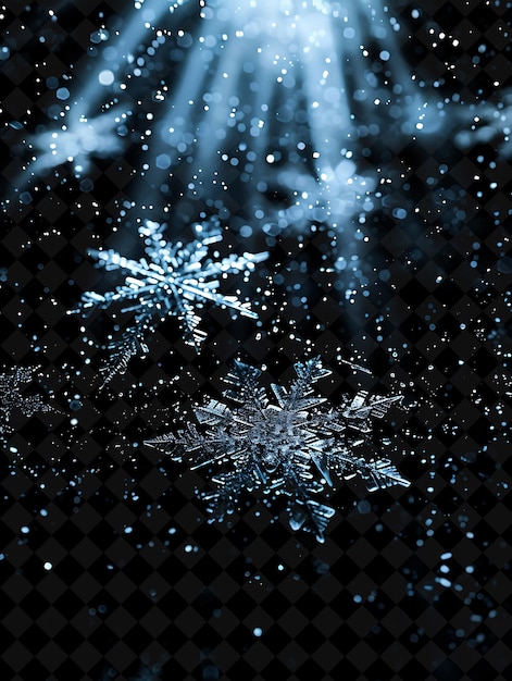 a snowflake that is on a black background