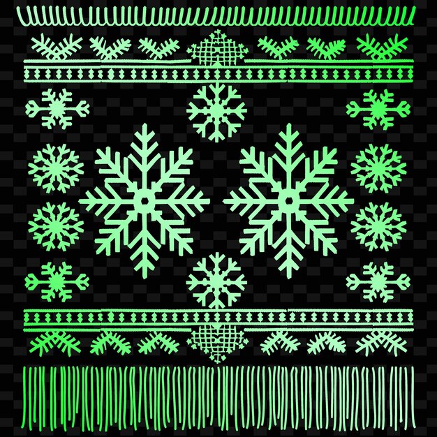 snowflakes are on a black background