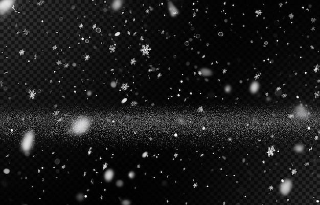 snowflakes on a black background