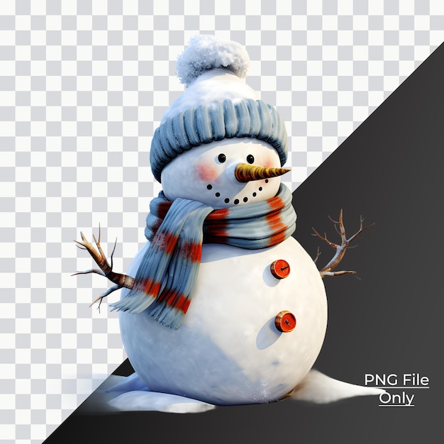 snowman christmas decoration smooth lighting only png premium psd