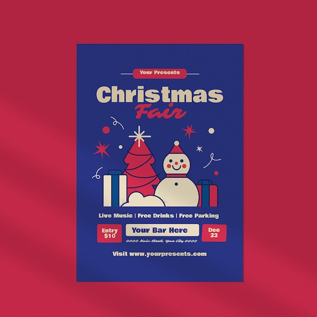 Snowman Christmas Fair Flyer