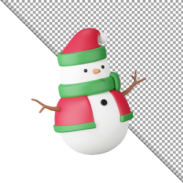 Snowman Illustration isolated premium psd