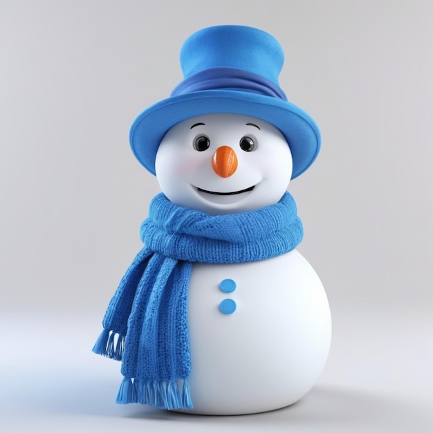 A snowman on a white background