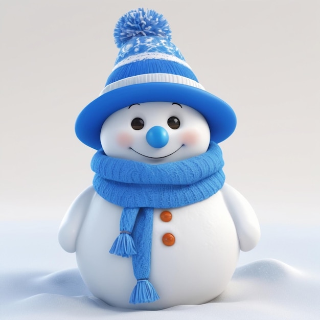 PSD a snowman on a white background