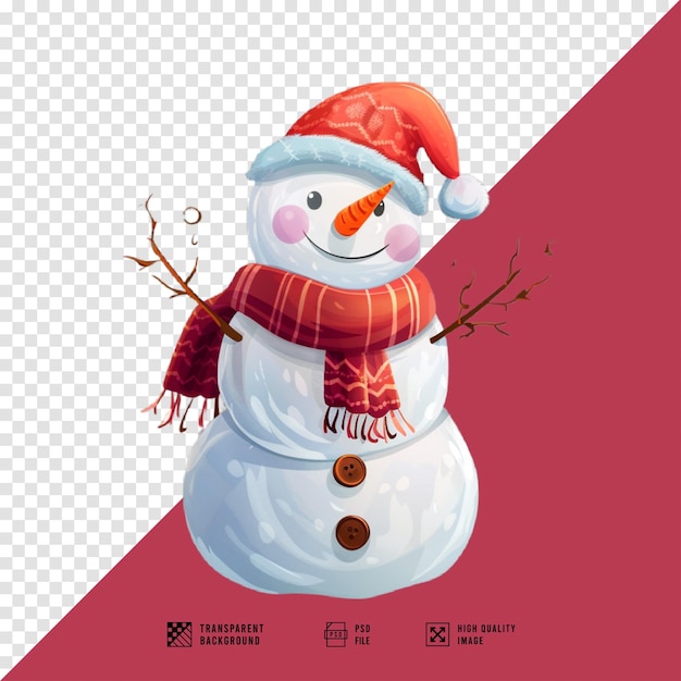 PSD snowman without background hd quality