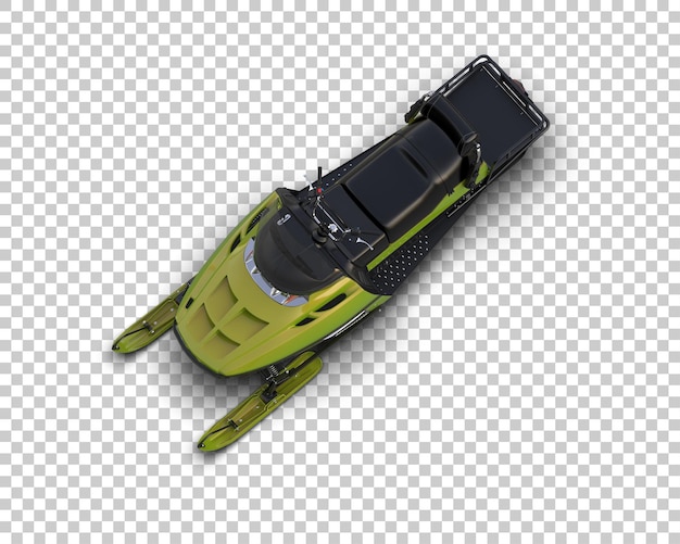 Snowmobile isolated on background 3d rendering illustration