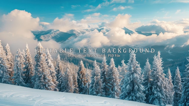 PSD snowy mountain landscape