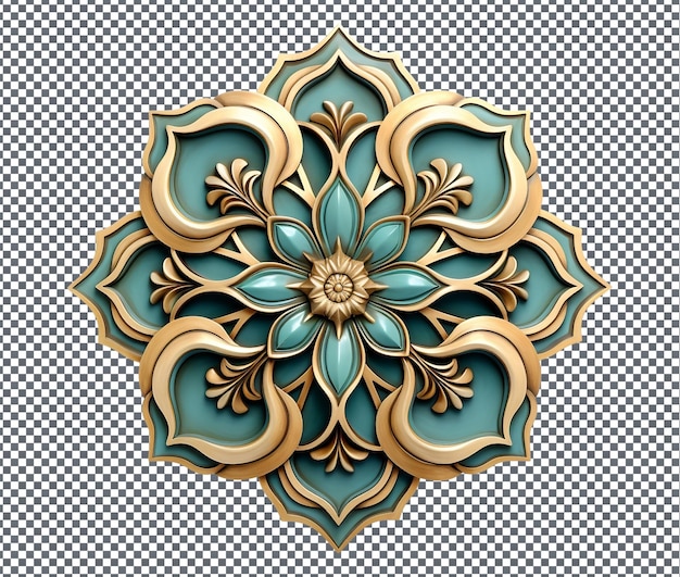 So beautiful Arabic style mirror isolated on transparent background