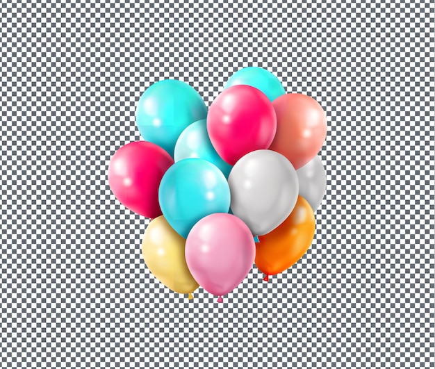 So beautiful Balloon Colorful isolated on transparent background