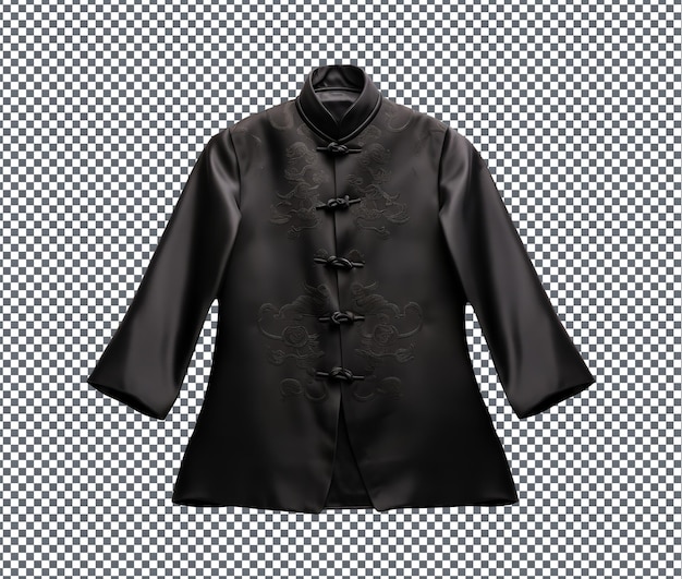 So beautiful Black Velvet Tang Suit isolated on transparent background