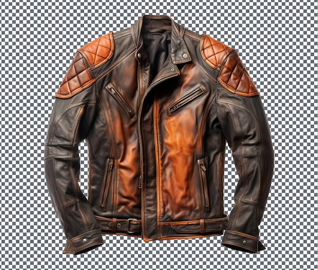 PSD so beautiful motorcycle jacket isolated on transparent background