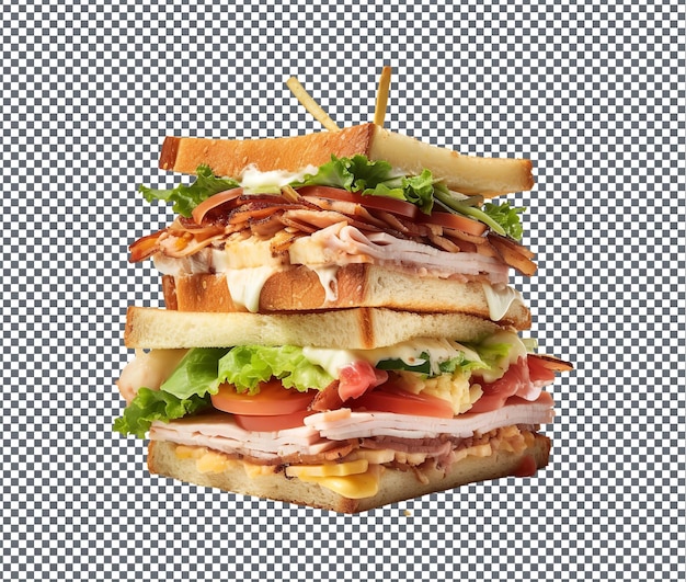 So Spicy Club Sandwich isolated on transparent background