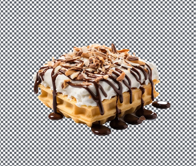 So Sweet Almond Joy Waffle isolated on transparent background