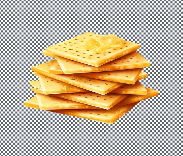 So sweet Butter Crackers isolated on transparent background