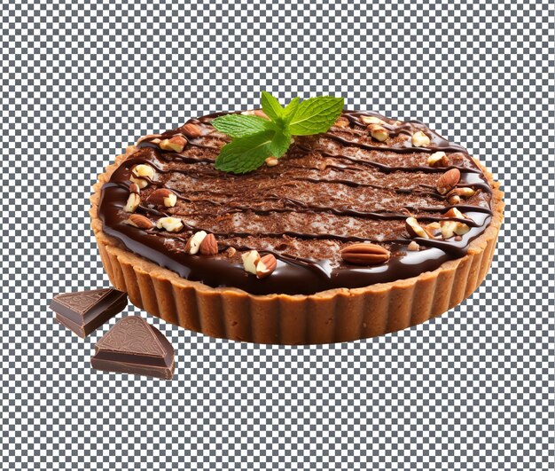 PSD so sweet chocolate chai tart isolated on transparent background