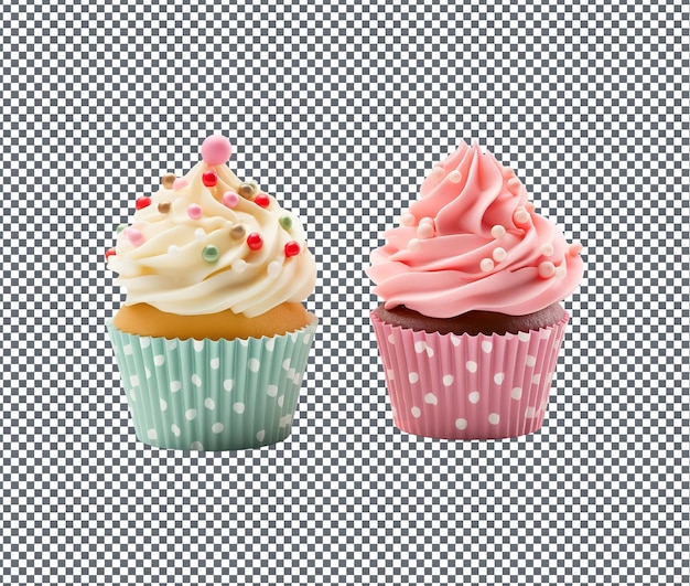 So sweet cupcake isolated on transparent background