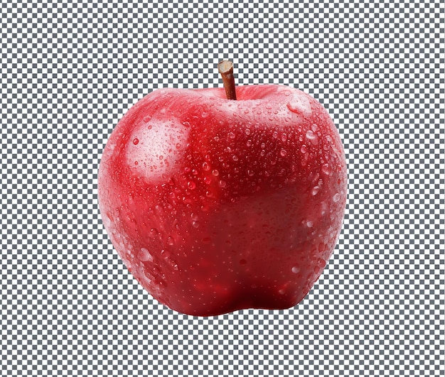 So sweet frozen apple isolated on transparent background