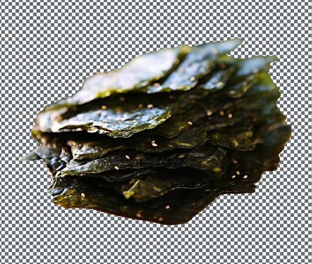 PSD so yummy seaweed chip isolated on transparent background