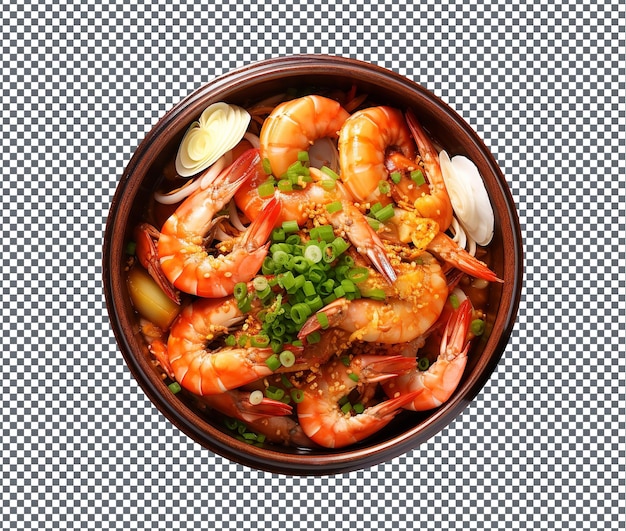 So yummy Sichuan Shrimp Boil isolated on transparent background