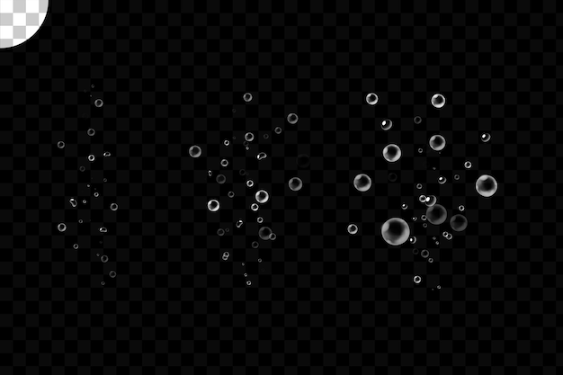 Soap foam and bubbles of different shape realistic set isolated on transparent