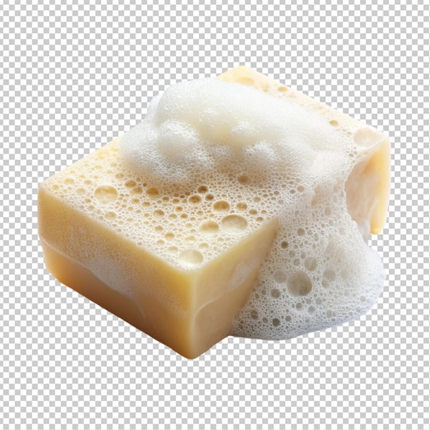 PSD soap with foam on transparent background