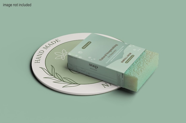 PSD soap with label mockup