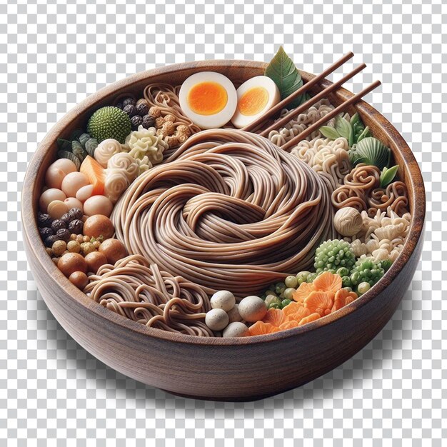 PSD a soba noodles on a transparent background