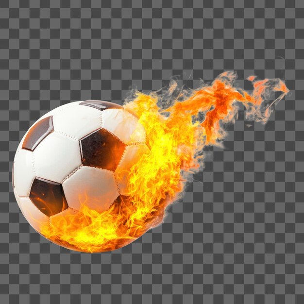 Soccer ball on fire soccer sports flame