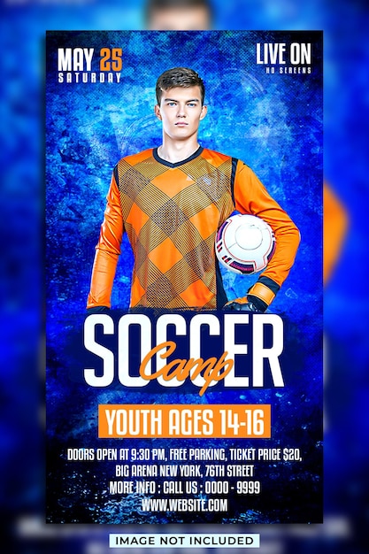 Soccer Camp social media Instagram Story template