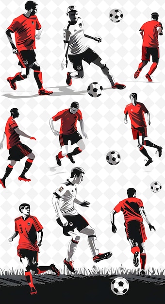 PSD soccer field setting with players and referees for election flat illustration poster design