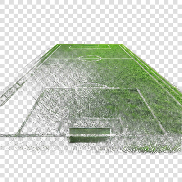 PSD soccer fields transparent background realistic element