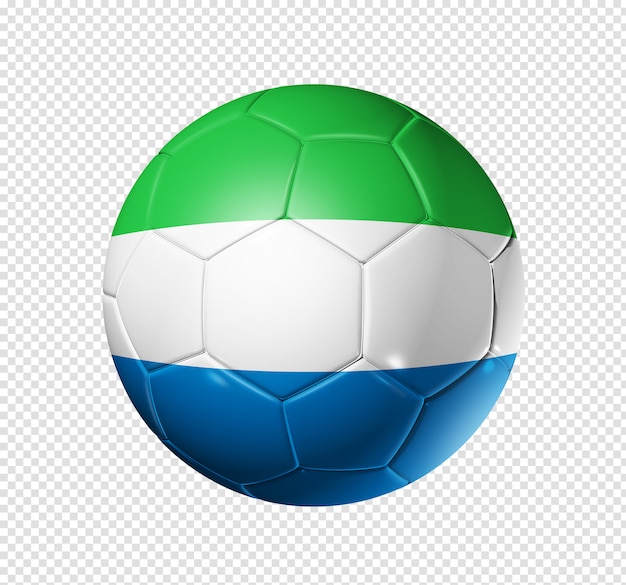 Soccer football ball with Sierra Leone flag