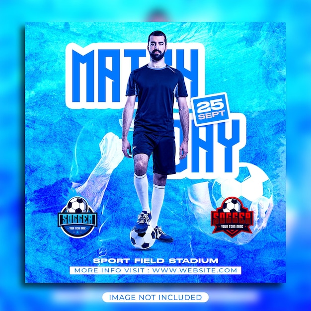 Soccer Football Match day Flyer and Social media banner template