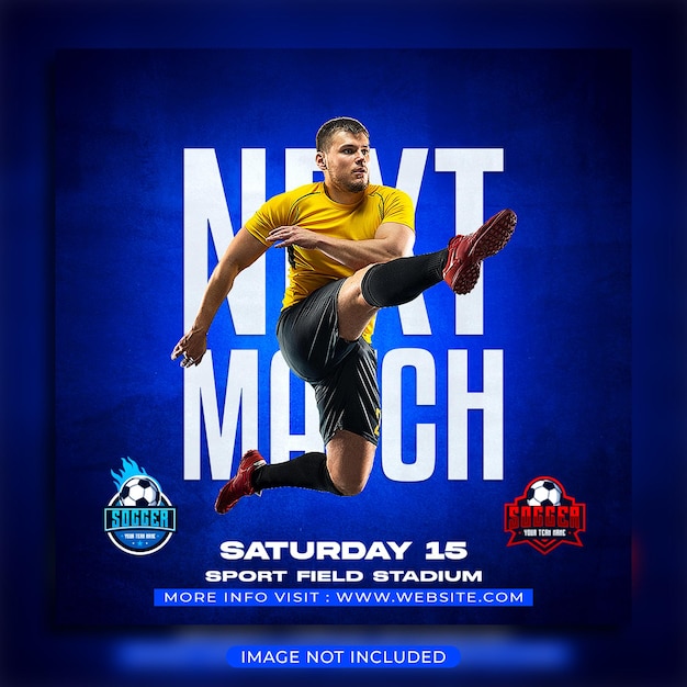 Soccer Football Match day Flyer and Social media  banner template