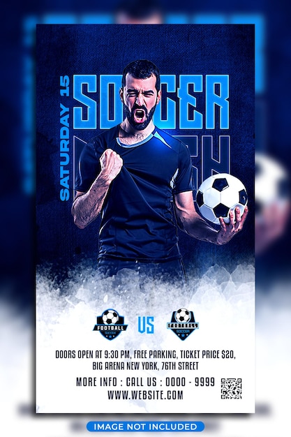 Soccer Game social media Instagram Story template